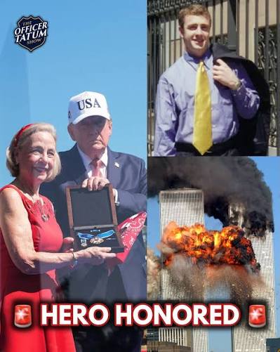 President Trump posthumously awarded the Presidential Medal of Freedom to 9/ 11 hero Welles Crowther, the “Man in the Red Bandana,” with his mother and sister accepting the honor on his behalf. 🇺🇸
