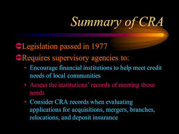 Community Reinvestment Act Cra An Overview Ppt Video Online Download