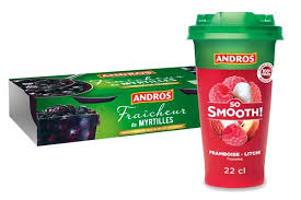Nouvelles Gammes De Produits Aux Fruits Chez Andros Fruits Myrtille Produits