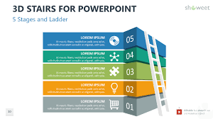 3d Stair Templates For Powerpoint Stairs Diagram