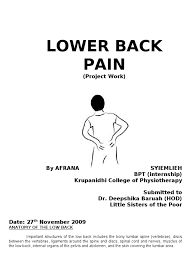 Webmd's low back pain slideshow explains the most common causes of low back pain and what you can do to help alleviate it. Lower Back Pain Vertebral Column Back Pain