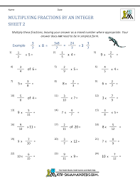 Negative numbers interactive and downloadable worksheet. Multiplying Fractions Worksheet