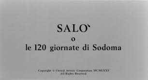 Salo, or the 120 Days of Sodom Pasolini Blu-ray