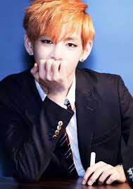 Bts V Orange Hair Bts V Taehyung V Taehyung