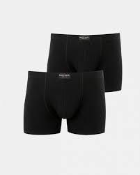 Hombres en boxer negro pack : Pack 2 Boxer Hombre Liso Negro Centro Textil Massana S L