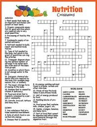 Use This Crossword Puzzle To Introduce Or Reinforce A Unit On Nutrition With Your Class It Covers 23 Vocabulary Words And Crossword Nutrition Proper Nutrition