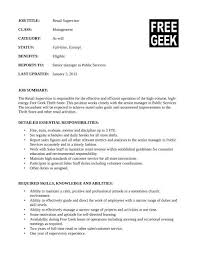Maybe you would like to learn more about one of these? Job Title Retail Supervisor Class Management Free Geek