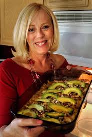 Barbara Halley Nolan with Chicken Avocado Casserole from her winning  recipe. She will be featured