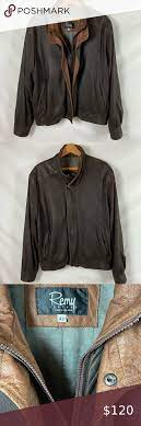 Remy Leather Double Collar Bomber Jacket Bomber Jacket Jackets Leather Jacket Men