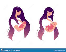La lactancia materna ha sido la forma de alimentación más segura para el ser. Ilustracion De La Lactancia Materna Una Madre Amamanta A Su Bebe El Concepto De Maternidad Salud Familia Infancia Stock De Ilustracion Ilustracion De Tarjeta Salud 165214176
