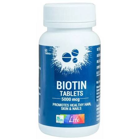 Apollo Life Biotin 5000 mcg, 60 Tablets