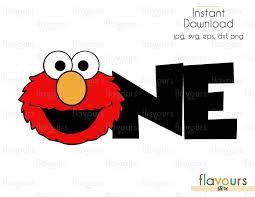 One Elmo Sesame Street Cuttable Design Files Svg Eps Dxf Png Fla Sesame Street Birthday Party Ideas Boy Elmo First Birthday Elmo Birthday Party Boy