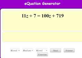 Linear Equation Generator Distributive Variables Both Sides Algebra Equations Ccss Math Algebra I