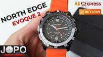 NORTH EDGE EVOQUE 2 Military Solar Power Watch Waterproof 50M│North Edge  Watch Review│Subtitles