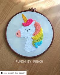 Cok Sevdigimle Tbt Yapalim Repost Punch By Punch With Get Repost Unicorn Askina Pu Punch Needle Patterns Punch Needle Embroidery Punch Needle