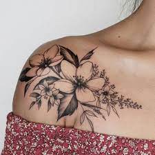 In 2018 Summer Will Stamp 30 Minimalist Tattoo Example Tattoos Tattoosforwomen Shoulder Tattoos For Women Tattoos Beautiful Flower Tattoos