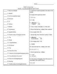 7th grade math formulas worksheets teaching resources tpt