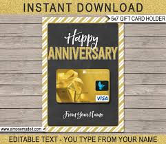 Please refer to your issuing financial institution for more details. Printable Anniversary Gift Card Holder Template Custom Anniversary Gift