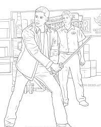 • 25 images with most famous characters from supernatural tv series are hidden behind the graphic shapes! Coloring Pages Supernatural Best Collection Print A4