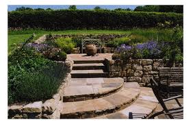 Curved York Stone Steps And Top Terrace Garden Design By Sara Barraud Terrace Garden Design Garden Design Terrace Garden