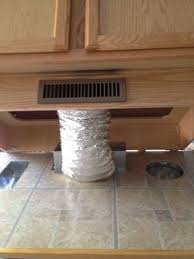 heating duct out the cabinet toe kick