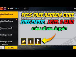 The redeem code is a kind of unique code that can be redeemed only in garena free fire. Free Booyah Emote Lvl 8 Card Redeem Code In Free Fire Tami