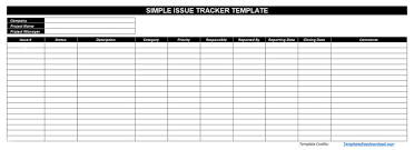 A vertical template of a timeline works well to show the history of an era, country or project. Free Issue Tracking Spreadsheet Template Excel Project Trackers