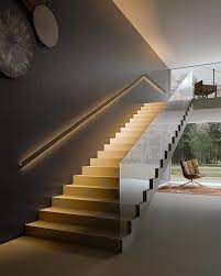 Illuminated Handrail Staircase Design By Michele Marcon Staircase Design Modern Home Stairs Design Stairs Design Modern