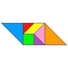 Tangram is an html game where players move odd shaped colorful puzzle pieces into the playing field to exactly fill the shape of the playing field. Tangram Parallelogram Tangram Solution 79 Providing Teachers And Pupils With Tangram Activities