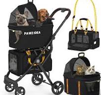 Amazon.com: PAWZIDEA Double Pet Stroller with 2 Detachable ...
