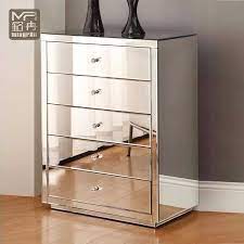 The dresser felt bottoms in top drawers and antique brass finished hardware. Bedroom Group Mirrored Furniture Dresser Tall Boy 7 Drawers Chest Night Stand For Home Or Hotel View Bedroom Mirrored Dresser Table Mr Product Details From Shenzhen Mr Furniture Decor Co Limited