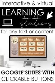 Interactive Virtual Learning Stations With Clickable Buttons Distance Learning Learning Stations Physical Education Teacher Distance Learning