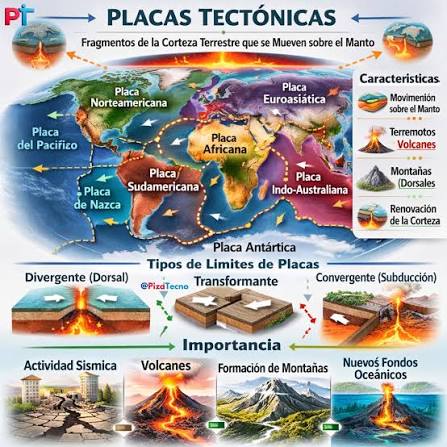 La Tierra no está quieta, aunque así lo parezca. Bajo tus pies, el planeta  se mueve todos los días sin que lo notes. Las placas tectónicas son enormes  fragmentos de la superficie