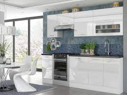 30 gorgeous grey and white kitchens that get their mix right. Modern White High Gloss Kitchen Cabinets Cupboards Complete Set 7 Units Impact Furniture