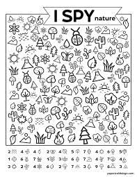 Free Printable I Spy Nature Game Paper Trail Design Nature Games Printable Activities I Spy Games