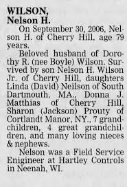 Obituary for Nelson H. WILSON (Aged 79)