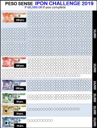 Peso Sense Ipon Challenge Free Printable Template