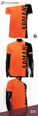 Armani Exchange Mens Shirts Orange Polo Armani Exchange