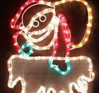 120CM*40CM. LED Animated Santa Climbing Chimney Christmas ...