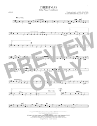 Christmas Baby Please Come Home Cello Solo Print Sheet Music Now