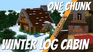 I'll come back with a better work next time. Minecraft How To Make A Winter Log Cabin In One Chunk 2018 With Avomance Minecraft House Tutorial Youtube