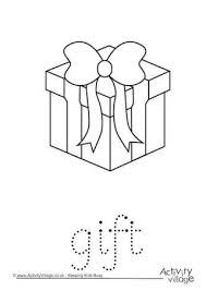 Gift Word Tracing Coordinating Colors Christmas Pictures Color Activities