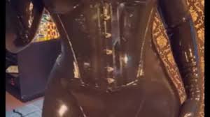 TS Viper - the ultimate drone with rubber hood and handjob cumshot - rubber glove smoking