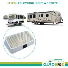 In terms of power, the average rv camper awning lights use 12v but some run on solar energy as well. White Jayco Led Awning Light With Switch Autobox