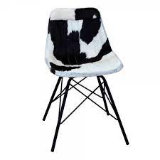 Als es erhalten wurde, das faux fell haben eine sehr hohe wolldichte wodurch und der flaum ist lang. Edler Stuhl Schwarz Weiss Kuhfell 79cm Fell Leder Sessel Designerstuhl Flobo Deko