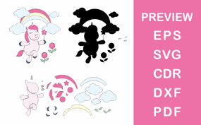Download Funny Unicorn Cutting Files Graphic By Olga Belova Creative Fabrica SVG Cut Files