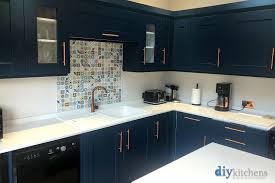 shaker blue real kitchens
