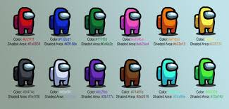 Among Us Color Hex Codes Amongus