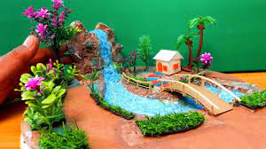 The river measures about 9 inches long and is made of poured epoxy, silicones, and paint. Easy Quick Miniature Fairy Garden With Waterfall 14 Diy Crafts Ideas Youtube