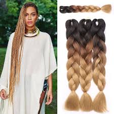 A cute half up half down ponytail is a great way to show off these stunning. 24 Ombre Twist Synthetic Braiding Hair Extensions Braids Hair Material Synthetic Braiding Hair Braid In Hair Extensions Box Braids Styling Blonde Box Braids